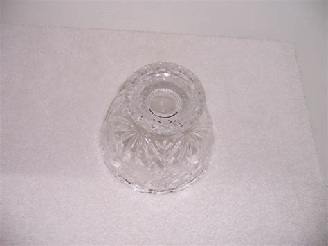 Triple A Resale Cut Glass Footed Bowl Floral Pattern