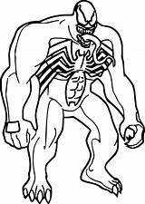 Venom Coloring Pages Spiderman Printable Awesome Color Print sketch template