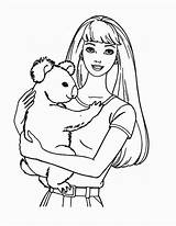 Barbie Coloring Pages Doll Choose Board Disney Animal sketch template