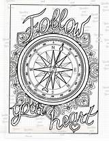 Compass Nautical Coloring Pages Template sketch template
