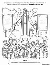 Christ Jesus Coloring Mormon Book Pages Printable Lds Drawing Print Primary People Crowd Bible Testament Another sketch template