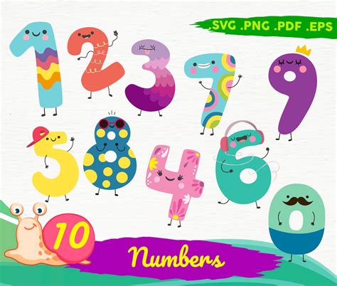 cute numbers numbers svg clip art  scrapbooking card making