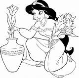 Aladino Cibercuentos Colorear Seis Jasmine sketch template