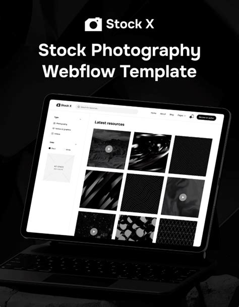 Stock X Website Page Template for Webflow