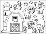 Farm Coloring Pages Animals Barn Animal Kids Livestock Inform Meals Come sketch template