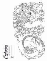 Coloring Gephart Kimberly Kay Fairy Feuervogel Freecoloringpage Adultcoloring sketch template
