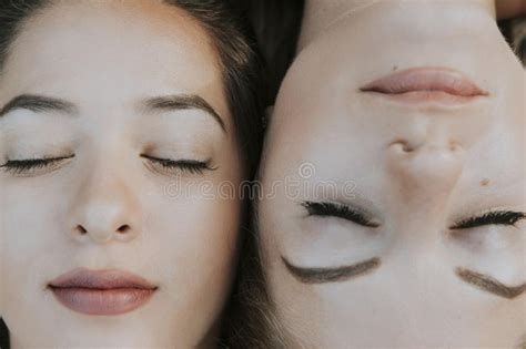 Lesbian Couple Having Fun In Bed Stock Image Image Of