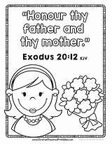 Mother Crafts Verses Thy Honour Exodus Kjv Thecraftyclassroom Loudlyeccentric Ephesians Christianpreschoolprintables Ministry sketch template