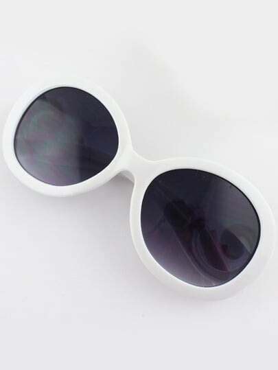 white lenses red sleek sunglasses shein sheinside