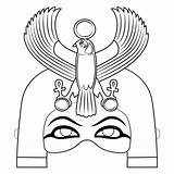 Egyptian Mask Coloring Pages Horus Egypt Masks Printable Supercoloring Ancient Kids Falcon Template Colouring Anubis Sheets Drawing Templates Crafts God sketch template