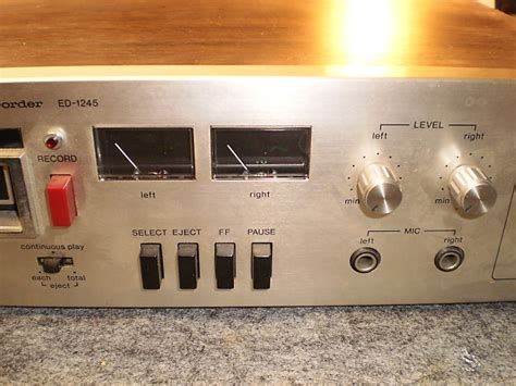 J V C Stereo 8 Track Recorder 1970s Silver Woodgrain
