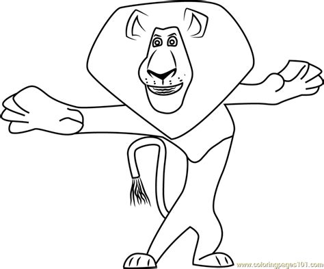 alex coloring page  kids  madagascar  europes  wanted