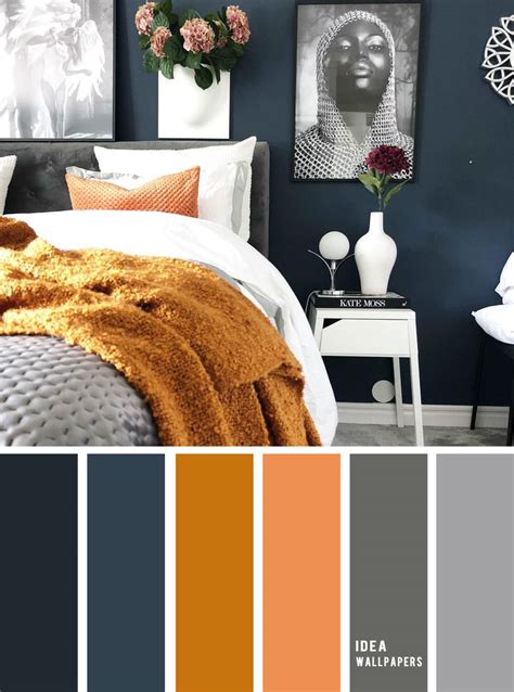 10 Best Color Schemes For Your Bedroom { Navy Blue Golden Wheat }