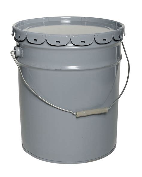 grainger approved  gal steel  pail  lid grey hcd