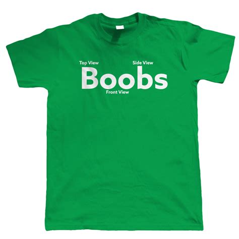 medium green boobs view mens t shirt funny diagram tit obsessed