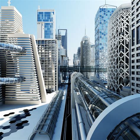 future city hd  model city future futuristic scifi sci fi sci fi office building commercial