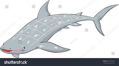 happy whale shark cartoon stock vector illustration  shutterstock