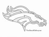Broncos Nfl Stencils Freestencilgallery Emblem sketch template