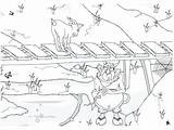 Billy Goats Gruff Three Coloring Pages Printable Story Getcolorings Getdrawings sketch template