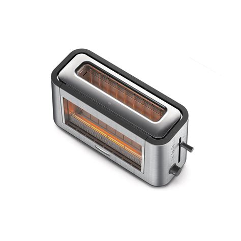 kenwood togcl personal clear glass  slot toaster  defrost