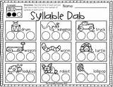 Bingo Kindergarten Syllables Dabber Reading Activities Word Literacy Words Centers Preschool Number Dab Sight sketch template