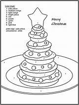 Christmas Color Number Coloring Numbers Food Sheets Printable Cake Kids Pages Tree Gingerbread Colour Printables Adults Worksheets Merry Coloringhome Activity sketch template