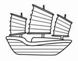 Ship Coloring Oriental Viking Boat Coloringcrew Sailing sketch template