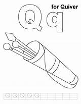 Quiver Coloring Pages Handwriting Practice Kids Template Alphabet sketch template