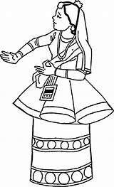 Coloring Indian Clothing Vestimenta Tradicional Colorare Disegni Indio Vestiti Tradizionali Disegnare sketch template