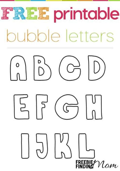 printable bubble letters
