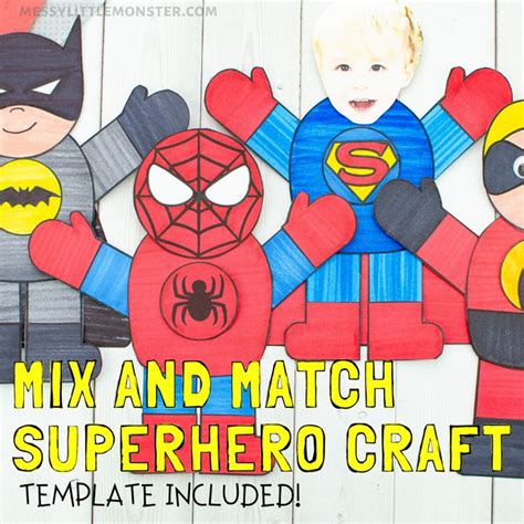 printable superhero template  superhero craft superhero crafts
