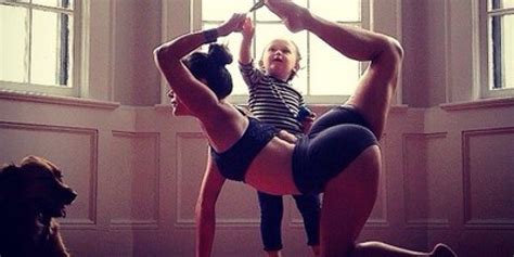 these mother daughter yoga photos are equal parts zen and adorable
