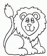 Singa Mewarnai Harimau Kucing Sleepy Kolase Hewan Menggambar Buas Coloringhome sketch template
