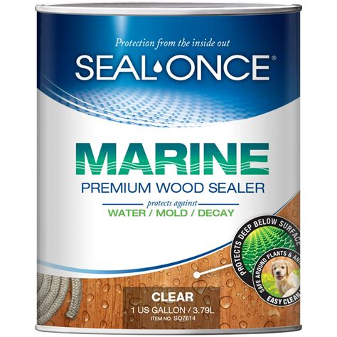 seal  marine penetrating wood sealer waterproofer stain  gallon water based ultra