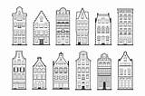 Amsterdam Houses Old Choose Board sketch template