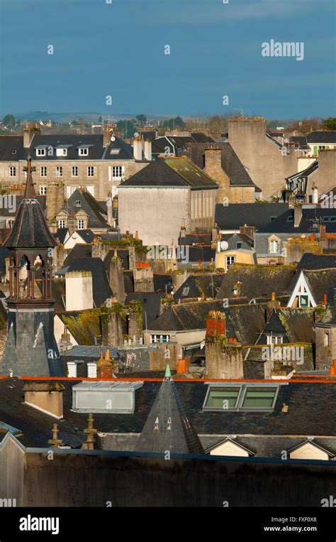 finistere  ville de quimper vue depuis le mont frugy france finistere  town