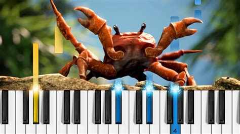 crab rave easy piano tutorial youtube