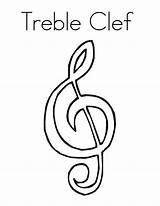 Clef Treble Coloring Music Notes Pages Drawing Note Tracing Color Kids Getdrawings Twistynoodle sketch template