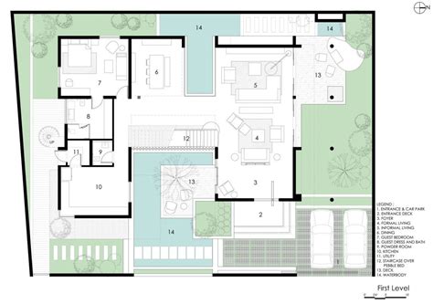 modern courtyard house plan custom contemporary modern house plans designintecom