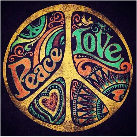 peace sign   words love  peace written   colors