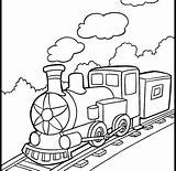 Coloring Track Pages Getcolorings Train sketch template