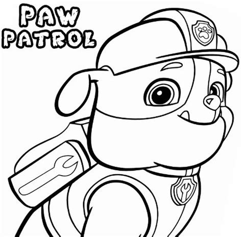 coloring pages paw patrol tracker paw patrol coloring pages