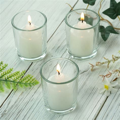 Efavormart Set Of 12 2 5 Clear Glass Votive Candle Holders For Candle