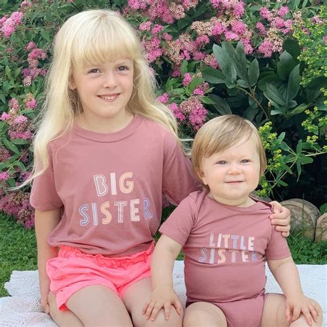 big sister little sister t shirt set pink by lovetree