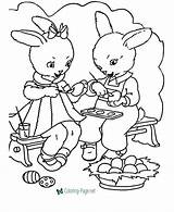 Easter Coloring Bunny Kids Pages Sheets Painting Printable Fun Color Bunnies Vintage Eggs Books Print Activity Adult Colouring Egg Below sketch template