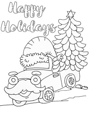 printable christmas coloring cards cards create  print