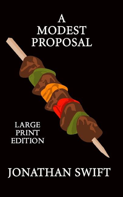 modest proposal large print edition paperback walmartcom
