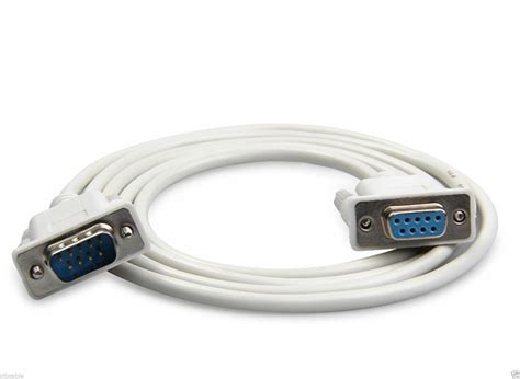 cablevantage ft   pin extension cable serial direct male  female rs db