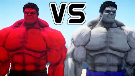 Red Hulk Vs Grey Hulk Epic Battle Youtube