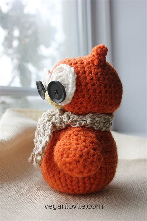 crochet project owl amigurumi veganlovlie